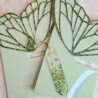 Porte-Livre Papillon en Résine Vert