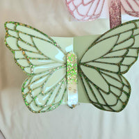 Porte-Livre Papillon en Résine Vert