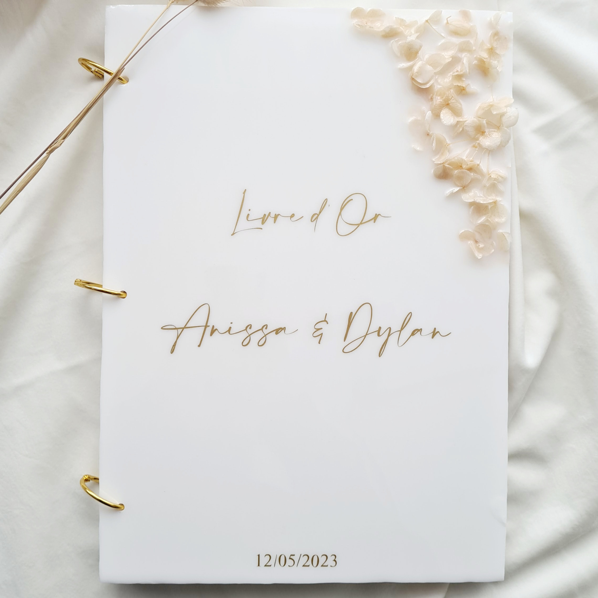 Livre d'or mariage en bois personnalisé - 01 – Monzaya