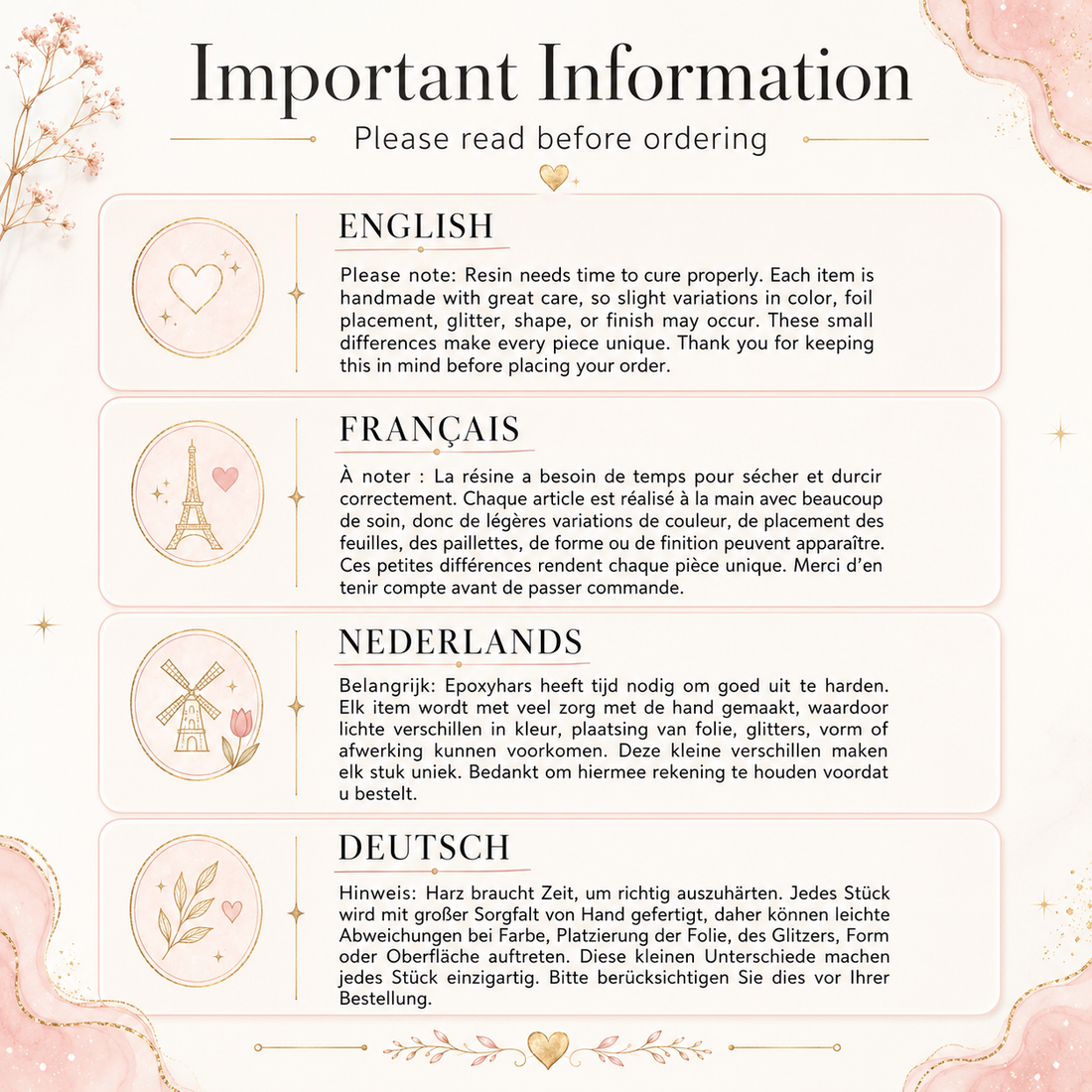 Aimants ronds personnalisés en résine et fleurs d’hortensia – Cadeaux invités