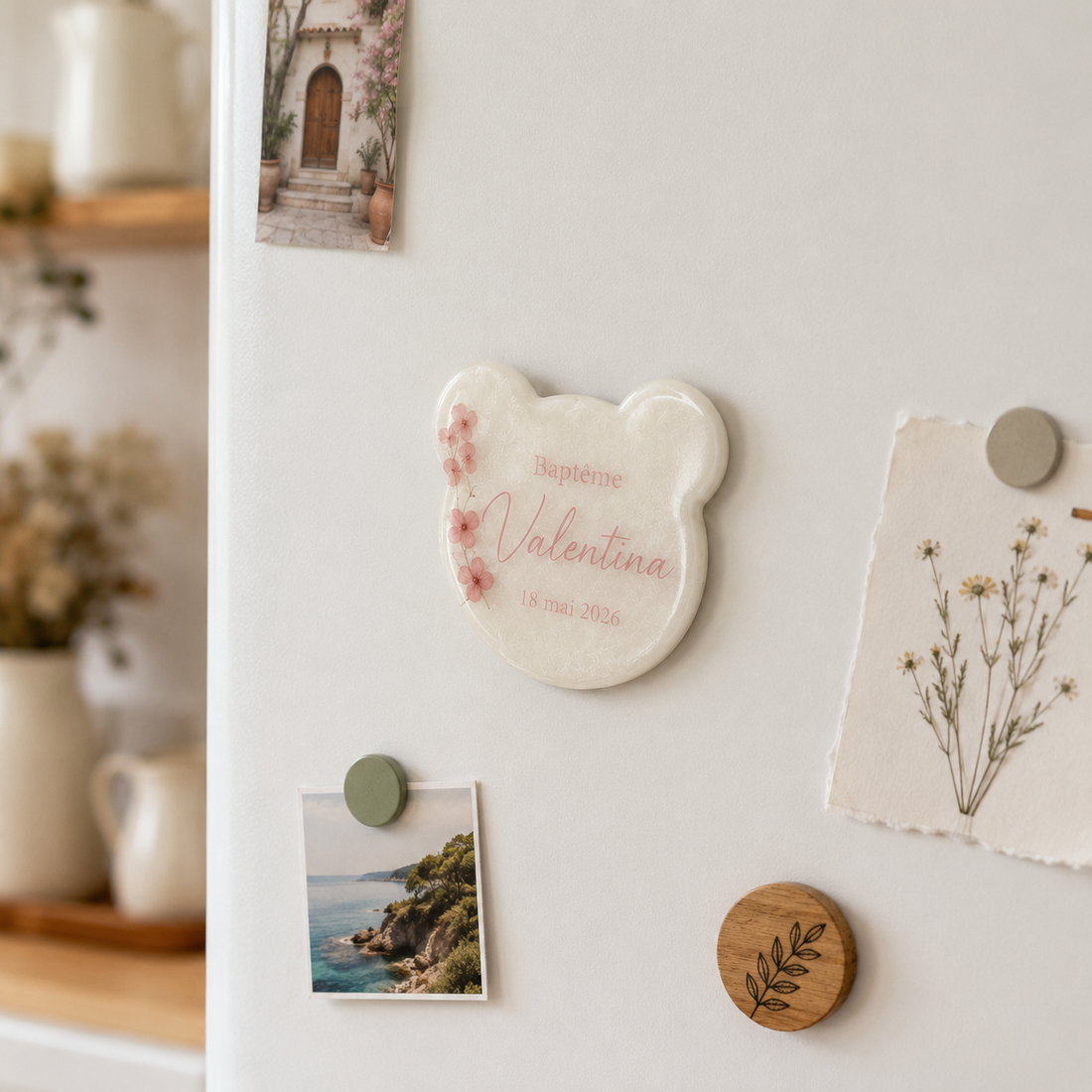 Aimants oursons personnalisés en résine – Cadeaux invités